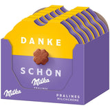Praliné Milka Little Thank You – Chocolat au lait alpin fourré finement crème de lait – 12 x 44g