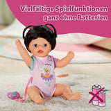 BABY Born Amy - Poupée 36 cm - Poupée bébé avec 7 fonctions pour les tout-petits à partir de 1 an - Fonctionne sans piles - Comprend accessoires et matelas