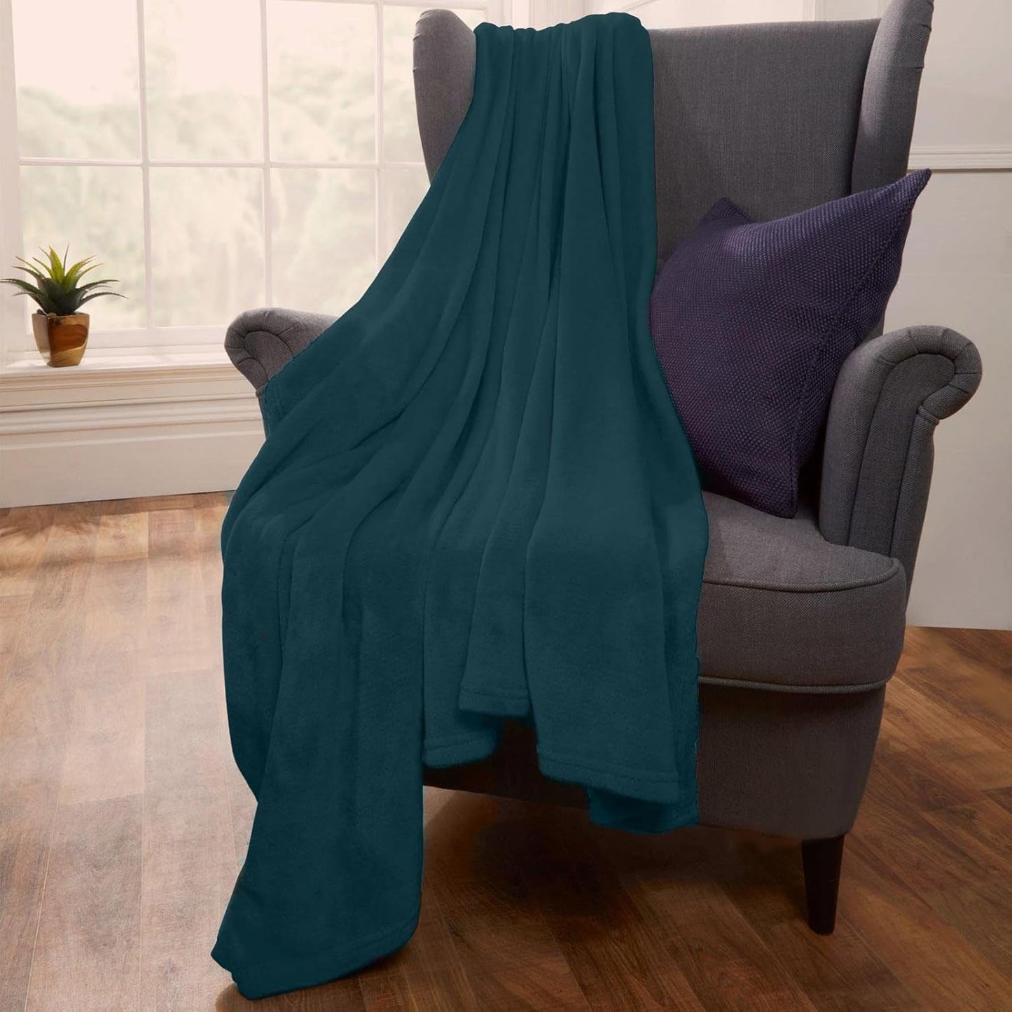 Couvre-lit polaire ultra doux Brentford's, gris argenté, grand lit double - 150 x 200 cm Lits et couvertures Beuche den Brentfords-Store vert bleu 120 x 150 cm