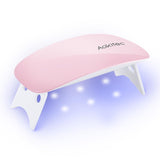 Aokitec Mini lampe UV LED, lampe à ongles gel UV, sèche-ongles portable pour tous types de vernis à ongles en gel, outil de durcissement en forme de souris, compact, léger avec câble USB (blanc)