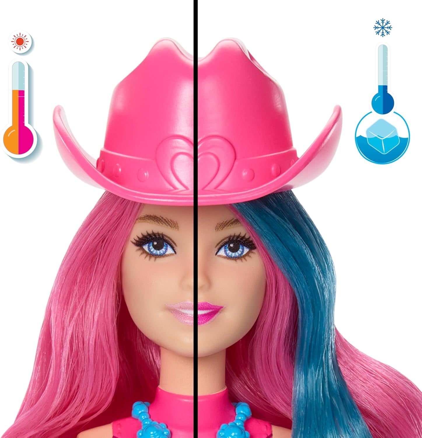 Poupée mannequin Barbie Color Reveal et accessoires avec 6 surprises, série Disco Star avec paillettes métalliques et haut à couleur changeante (les styles peuvent varier), JCP01 Naty Shop Dolls