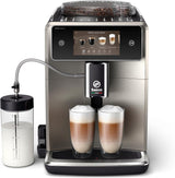 Machine à expresso automatique Saeco GranAroma - 14 spécialités de café, écran couleur intuitif, 4 profils utilisateur, moulin en céramique, 1500 watts (SM6580/10)