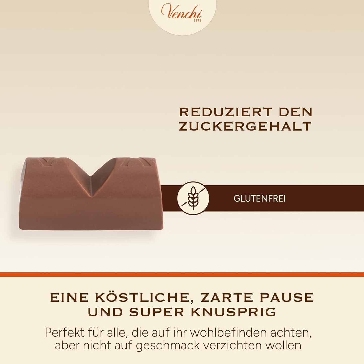 Venchi - Tablettes de chocolat au lait et noisettes - 70% sucre - Pralines aux noisettes entières du Piémont IGP, 1 kg - Sans gluten