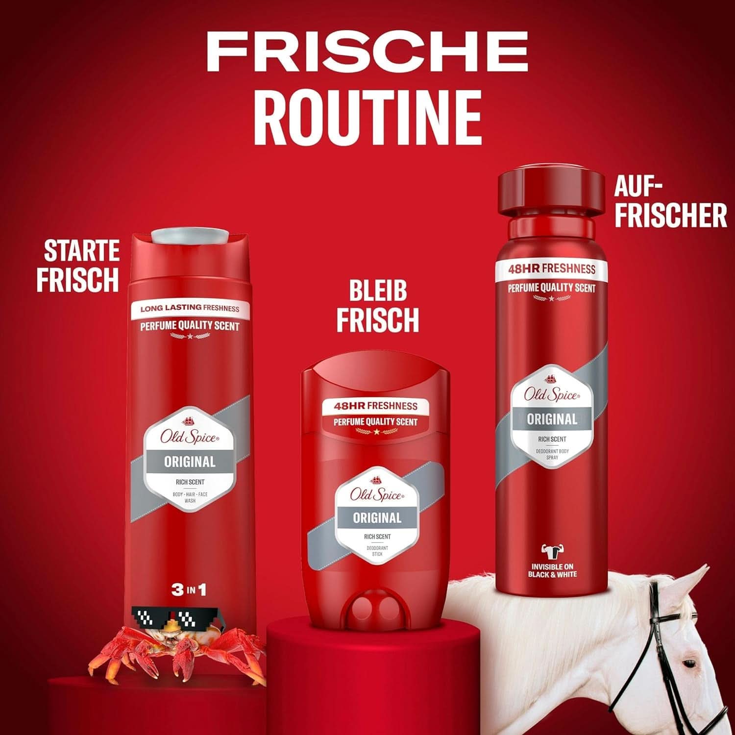 Gel douche et shampoing 3 en 1 Old Spice Original pour homme, 250 ml Douche et bain Naty Shop