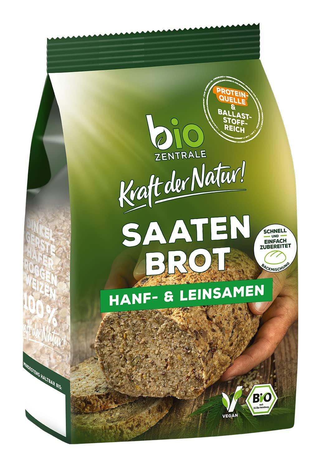 Graines de lin entières biocentrales | 7 x 400g de graines de lin bio | Idéal pour le yaourt, le muesli et le pain | Alternative au psyllium, aux graines de chanvre et aux graines de chia