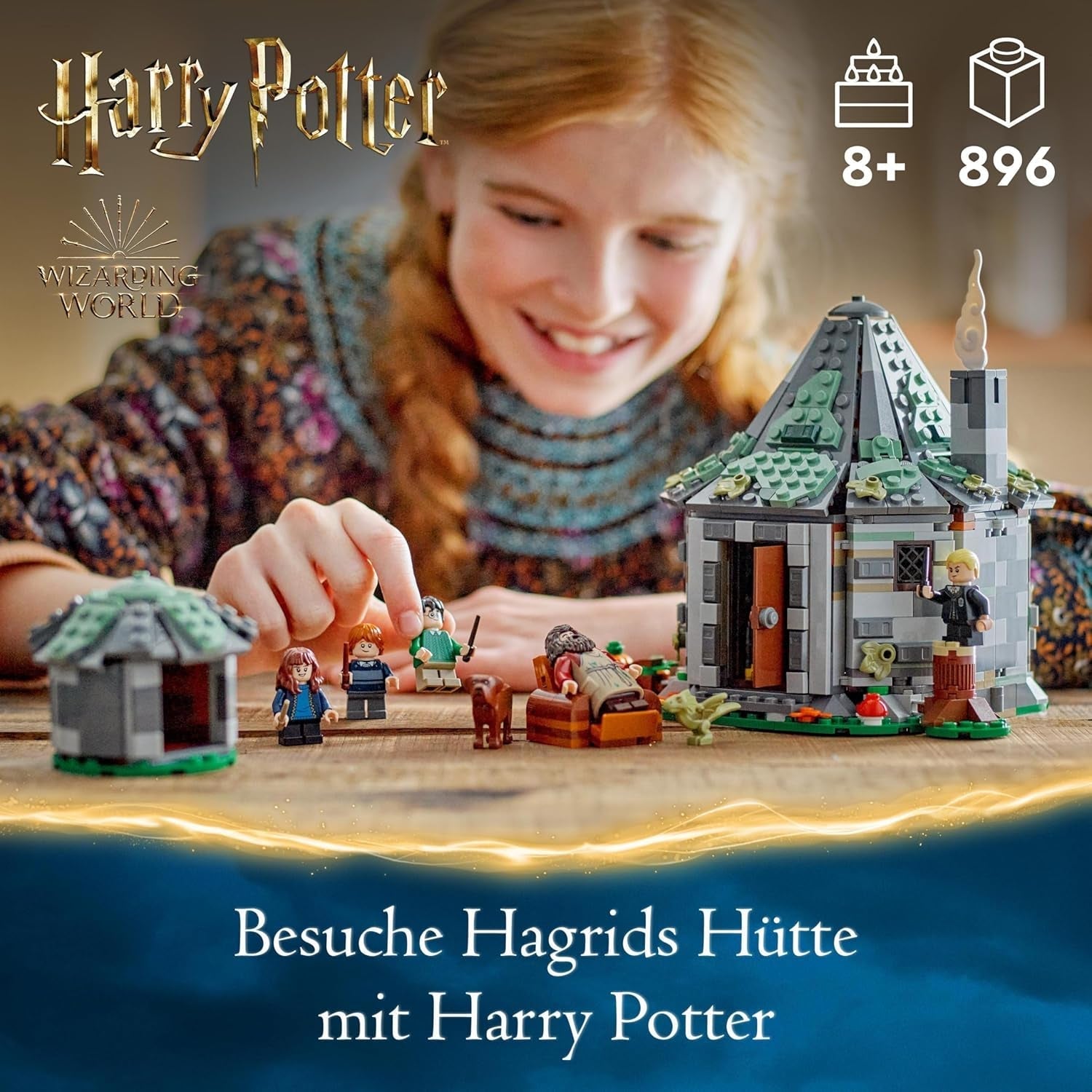 LEGO Harry Potter La cabane de Hagrid : une visite inattendue, ensemble avec 5 mini figurines et 2 figurines d'animaux, cadeau pour femmes et hommes, jouet d'aventure magique, ensemble fantastique 76428 Jeux de construction Beuche den LEGO-Store