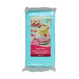 Fondant roulé FunCakes Baby Blue : facile à utiliser, lisse, flexible, doux et malléable, parfait pour la décoration de gâteaux, halal, casher et sans gluten. 1 kg de pâte à sucre Naty Shop Default Title