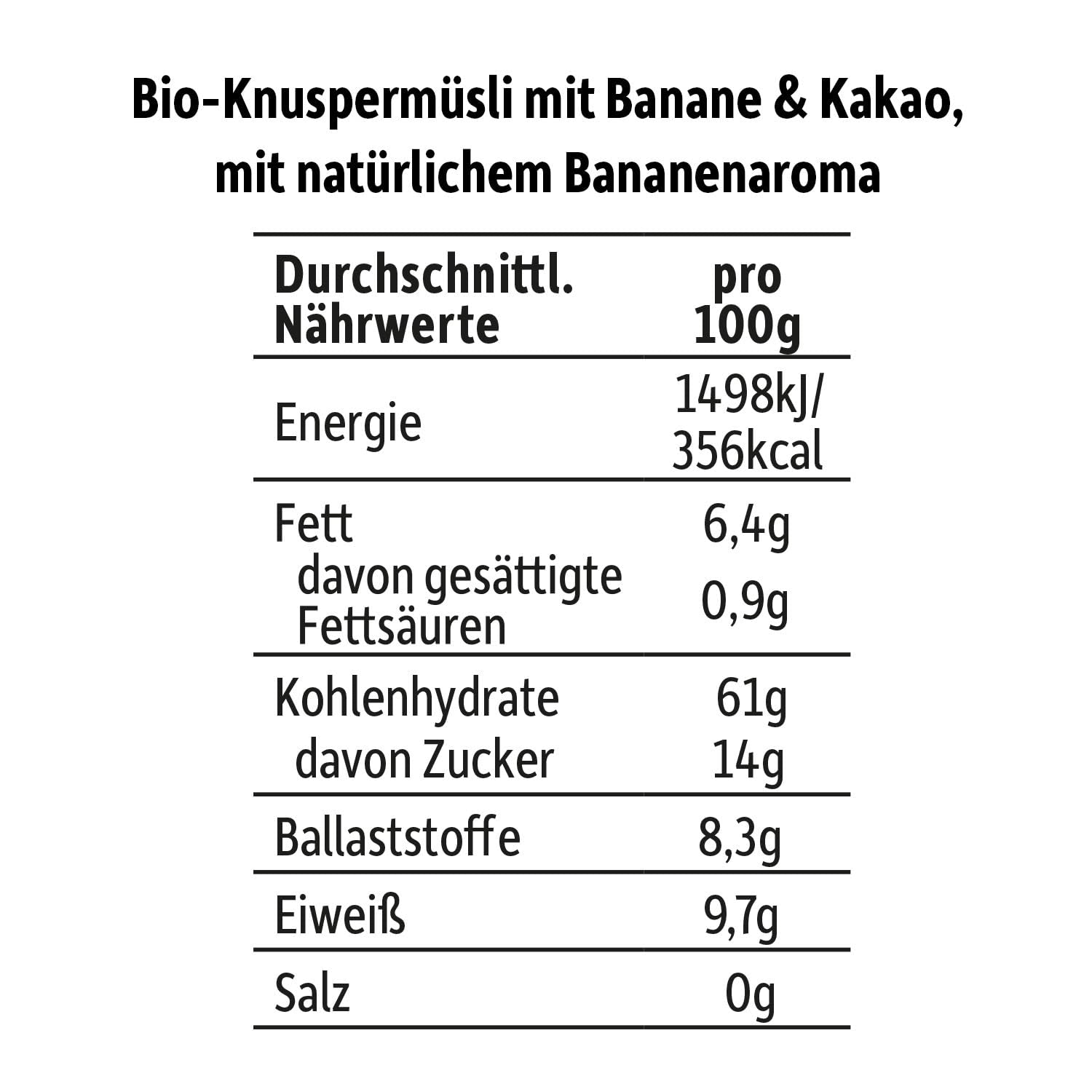 FRECHE FREUNDE KIDS, Bobs & DIKKAs Muesli croquant à la banane et au cacao, Muesli croquant au chocolat pour enfants, faible teneur en sucre, sans additifs, 100 % végétalien, 6 pièces (6 x 280 g)