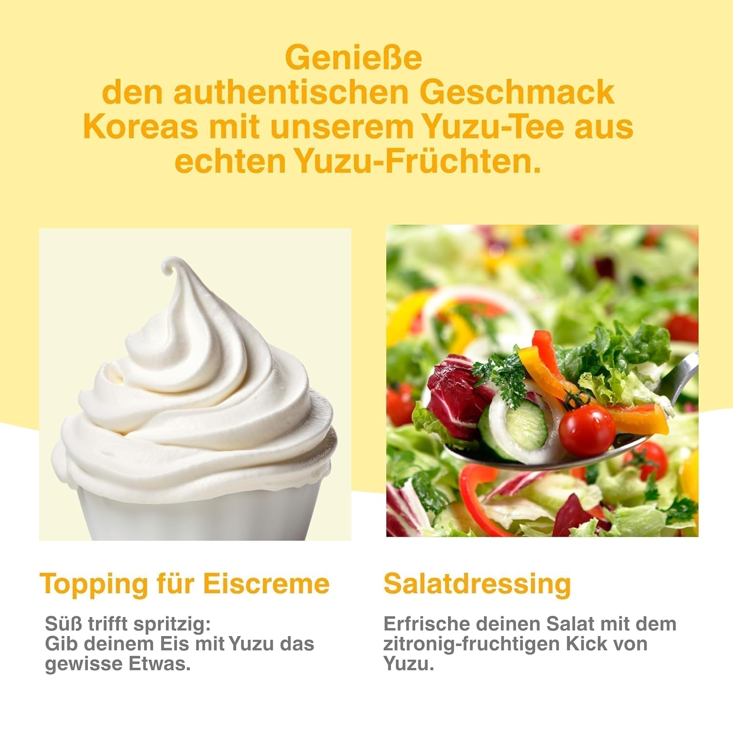 Boisson coréenne Easycookasia – Thé Yuzu | Fruité, sucré et citronné | Avec de la vitamine C | Pour le thé, la limonade, les cocktails et les desserts | Découvrez la culture asiatique du thé (500g)