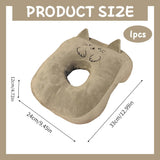 Oreiller de couchage de bureau en coton à mémoire de forme, mignon oreiller avec trou d'oreille, oreiller de couchage doux, oreiller d'oreille pour dormeur latéral pour femmes, filles et enfants (gris chaton) Oreillers orthopédiques cervicaux Naty Shop