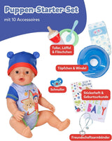 BABY Born Jonas - poupée 43 cm - 10 fonctions dont accessoires et matelas - Fonctionne entièrement sans piles - Convient aux enfants à partir de 3 ans