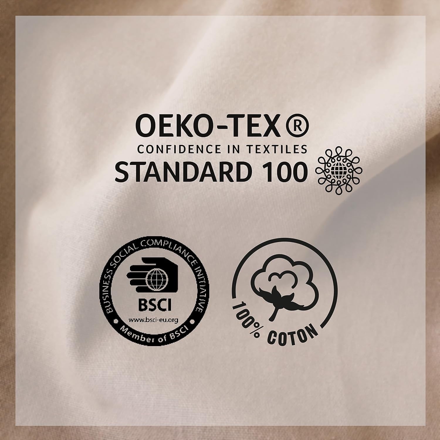 Couverture Enjoy Home, beige, naturel, avec 4 pompons en jute, 90 x 190 cm, 100% coton, certifiée Oeko-Tex, collection Panama Naty Shop Couvertures et couettes