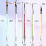 5 pièces Nagel Pinsel, Pinsel Für Gelnägel, Nageldesign Pinsel, Nail Art Dotting Tools, pour Herstellen von Nagellack, Punktieren, Feinmalerei, DIY