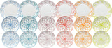 Service de table Lisboa, 18 pièces, porcelaine, multicolore