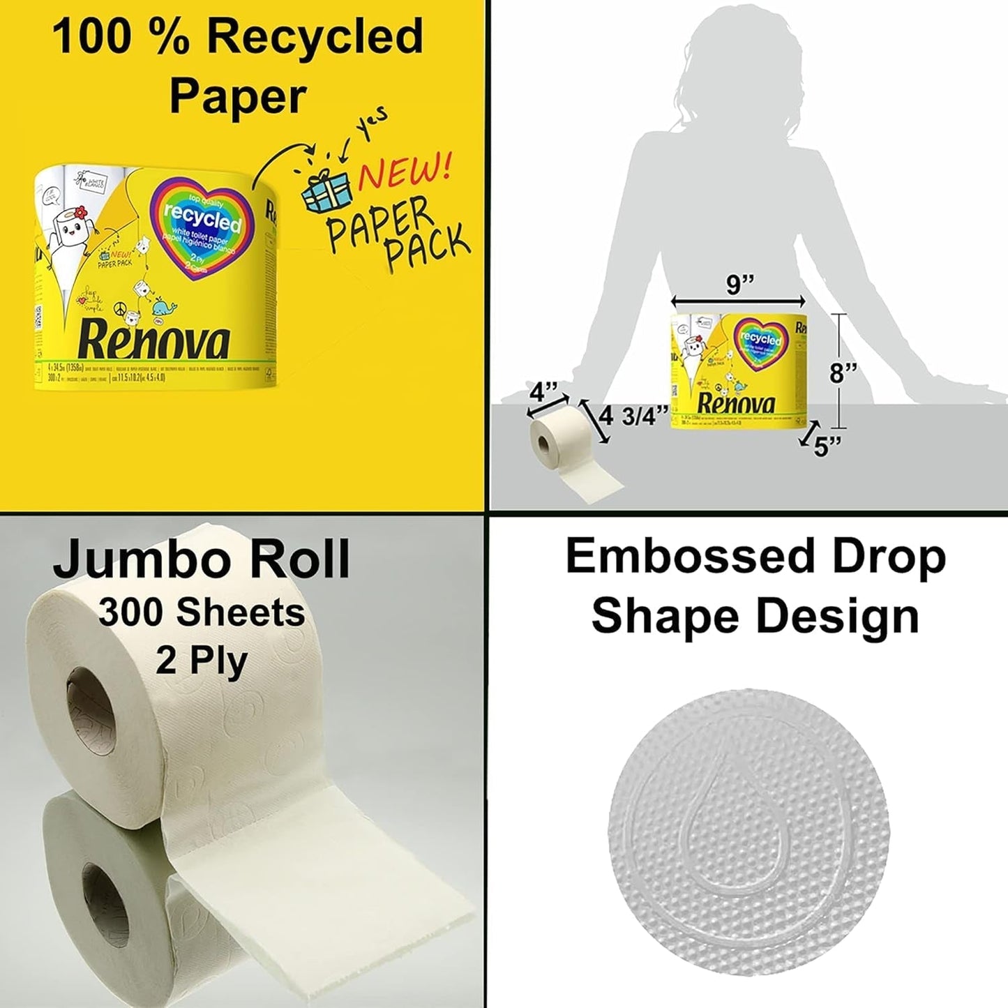 Papier toilette Renova - 1 pièce
