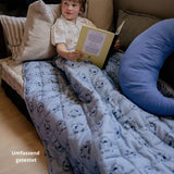 Couverture pondérée pour bébé | 3,5 kg | 100X150Cm | Couverture thérapeutique | Couvertures lestées | Couverture épaisse (visage de tigre bleu, 3,5Kg-100X150 Cm) Lits et Couvertures BLENKZ.