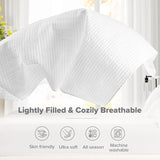 Comfort Spaces Kienna Parure de lit de luxe à double point - Couverture d'été légère et douce toute l'année - Taie d'oreiller assortie - Couverture blanche King Size (264,2 x 228,6 cm) Naty Shop Couettes et couettes