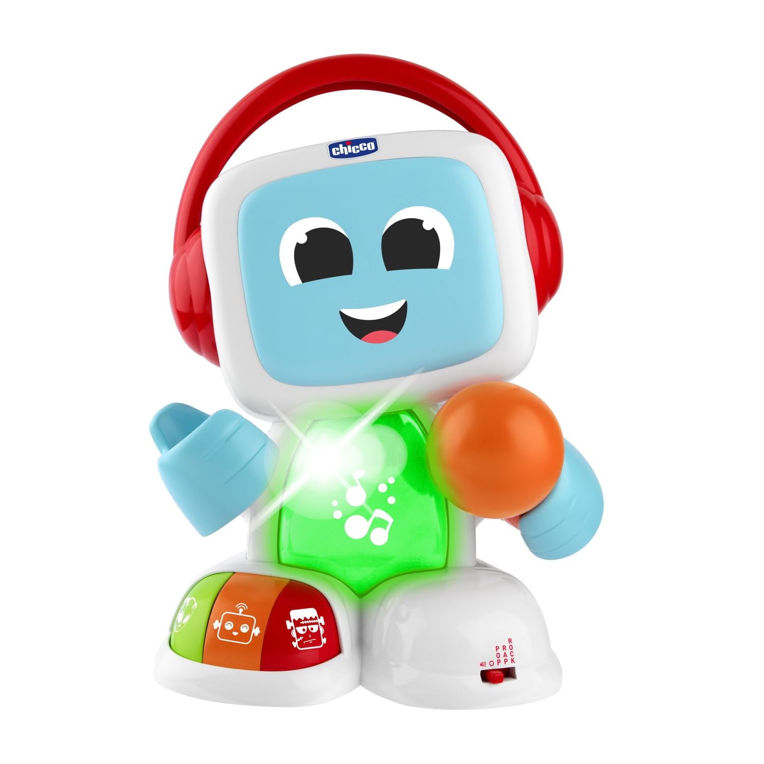 Chicco 00009820100000 Mi First Batterie avec lumières et sons, 3 modes de jeu, instrument de musique avec batterie pour enfants, multicolore, grand Jucarii Bebe Naty Shop Robit