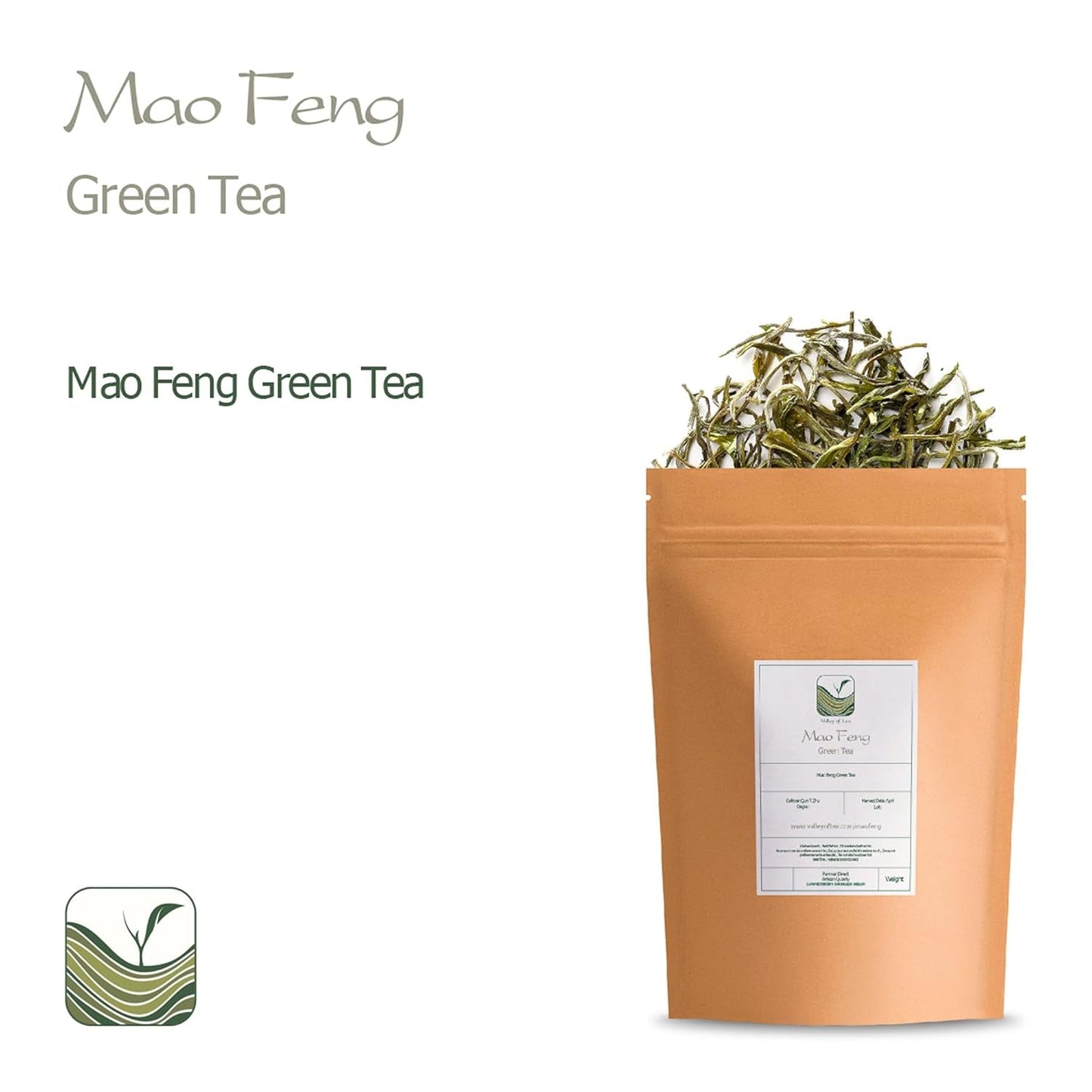 Thé vert Mao Feng Huangshan - Célèbre thé chinois de Huang Shang - Feuilles de thé vert des montagnes jaunes Maofeng Chine Thé Mao Feng Thé vert biologique Thé vert chinois Thé vert