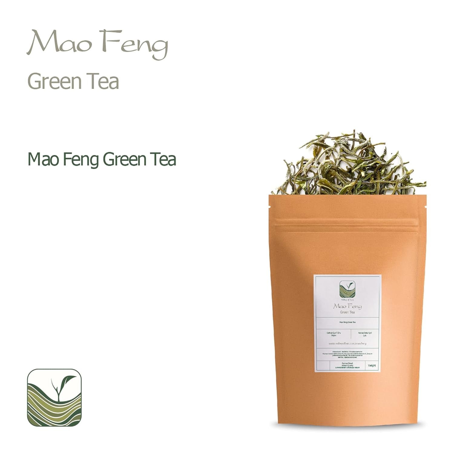 Thé vert Mao Feng Huangshan - Célèbre thé chinois de Huang Shang - Feuilles de thé vert des montagnes jaunes Maofeng Chine Thé Mao Feng Thé vert biologique Thé vert chinois Thé vert