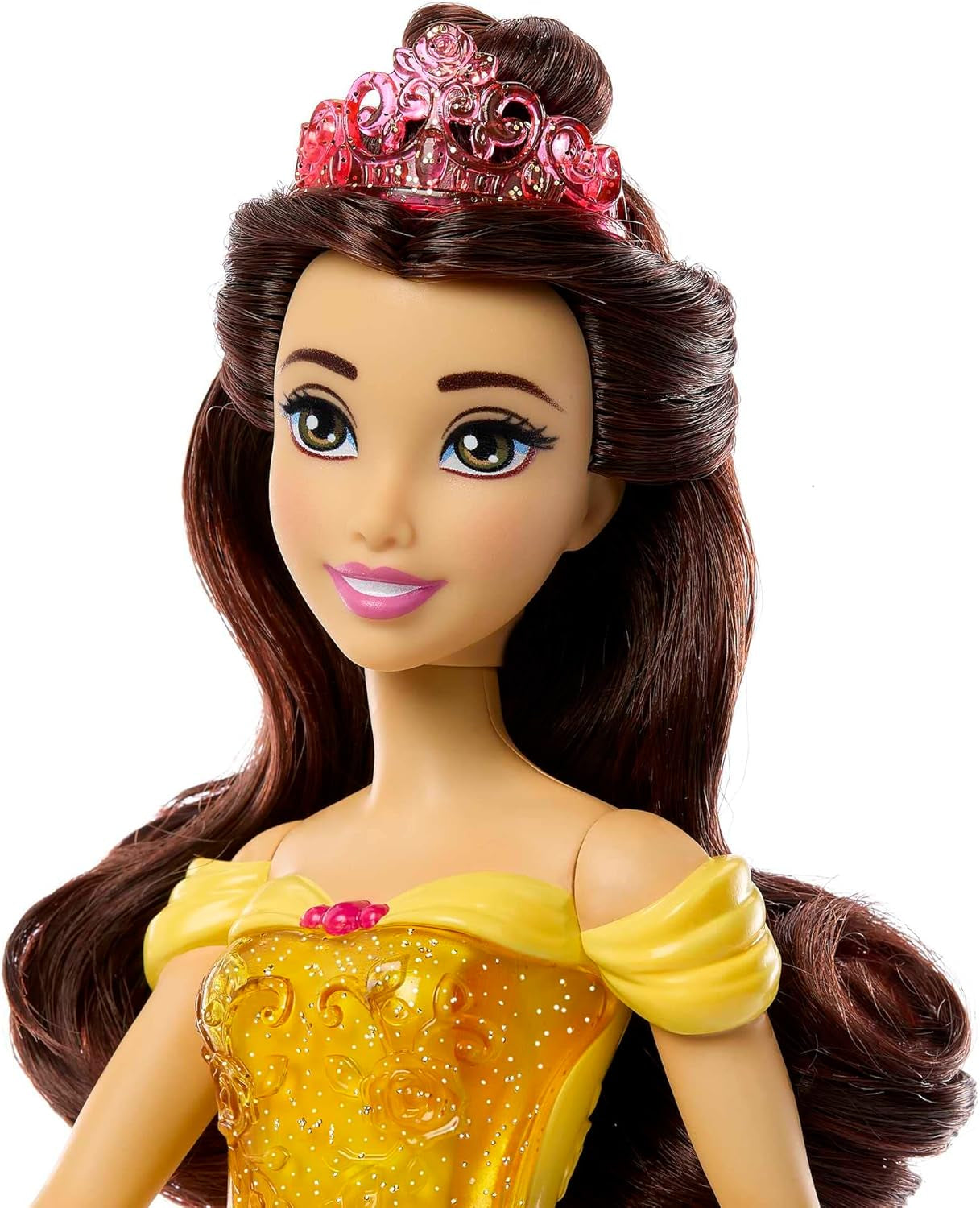 Mattel Disney Princess Toy Poupée mobile Belle Fashion avec vêtements et accessoires étincelants Cadeau inspiré du film Disney pour enfants HLW11 Naty Shop Dolls