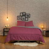 Couette réversible bicolore Bleu Câlin pour 2 personnes, microfibre, bordeaux/poivre, 220X240 cm Couettes et couettes Naty Shop