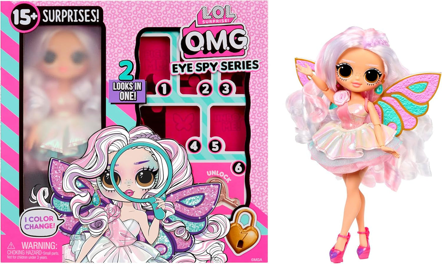 Mdr Surprise ! Série OMG Eye Spy - Fée - Comprend 1 poupée avec tenue et accessoires, résolution d'énigmes et découverte surprise, 4 poupées à collectionner