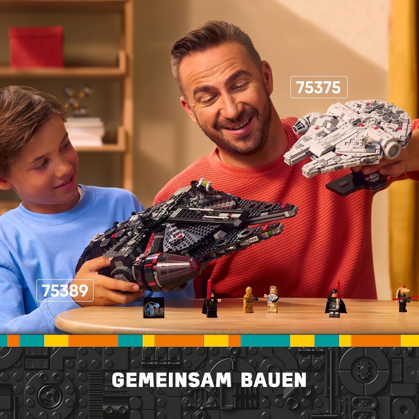 LEGO Star Wars Dark Millennium Falcon, ensemble de vaisseau spatial, jouet de construction pour enfants, cadeau d'anniversaire pour garçons, filles et fans, jouet d'aventure 75389 ensembles de construction Besuche den LEGO-Store