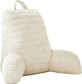 Oreiller de lecture pour lit et canapé, oreiller de lecture avec repose-poignets, accoudoirs et support dorsal, oreiller de dos de lit pour se reposer, se détendre, lire, travailler sur un ordinateur portable, regarder la télévision (gris foncé)