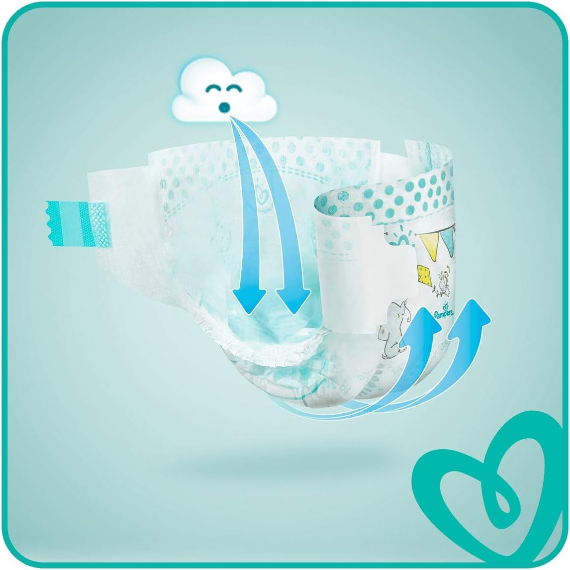 Couches Pampers 81657566 Pantalon Baby-Dry, blanc