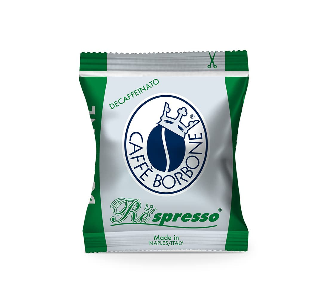 Caffè Borbone Kaffee Kapseln Respresso, Blaue Mischung, 100 stück & Kaffee Kapseln Respresso, Entkofeinierte Dek Mischung - 100 stück - Compatible avec Häuslichen Kaffeemaschinen Nespresso®*