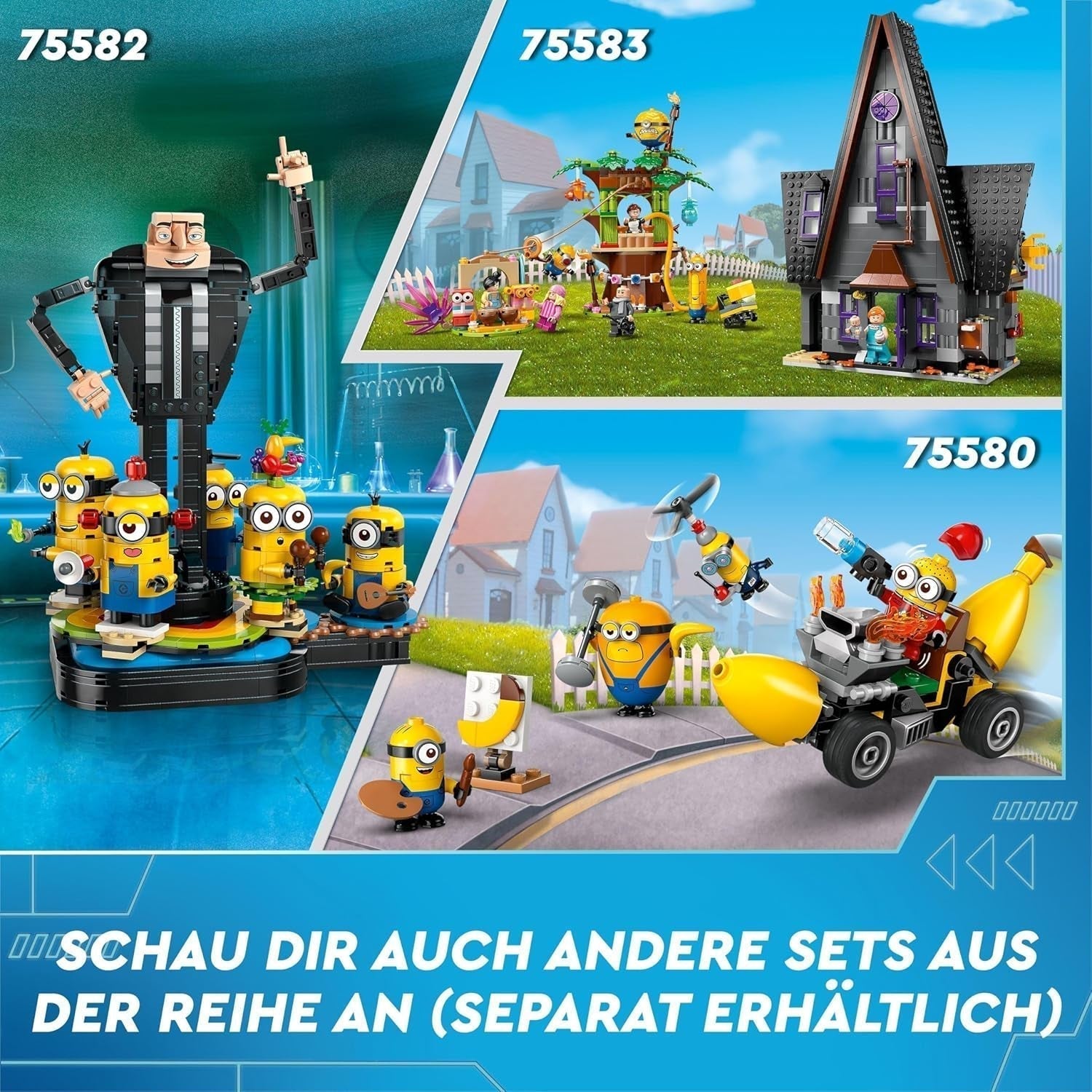 LEGO I - Simply Incorrigible 4 Minions et la machine à bananes pour I - Simply Incorrigible 4 Minions pour enfants Cadeau créatif pour garçons et filles de 6 ans 75580 Jeux de construction Beuche den LEGO-Store