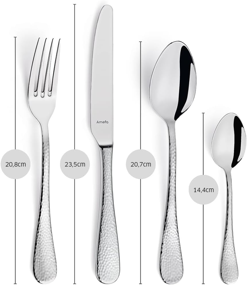 Amefa Sierra set de couverts 6 personnes | Cuisine 24 pièces en inox 18/10 Naty Shop