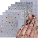 GZMAYUEN 12 couleurs français ongles autocollants 3D français dégradé couleur ongles autocollants auto-adhésif ongles conception ongles accessoires