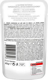 Crystal Delicate Suppenfond für die Katze, mit natural lachs, garniert mit Gemüse, 40 g, 32 Stück