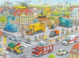 Puzzle pour enfants Ravensburger - 10558 Véhicules dans la ville - Puzzle pour enfants de plus de 6 ans de 100 pièces au format XXL Puzzle Naty Shop