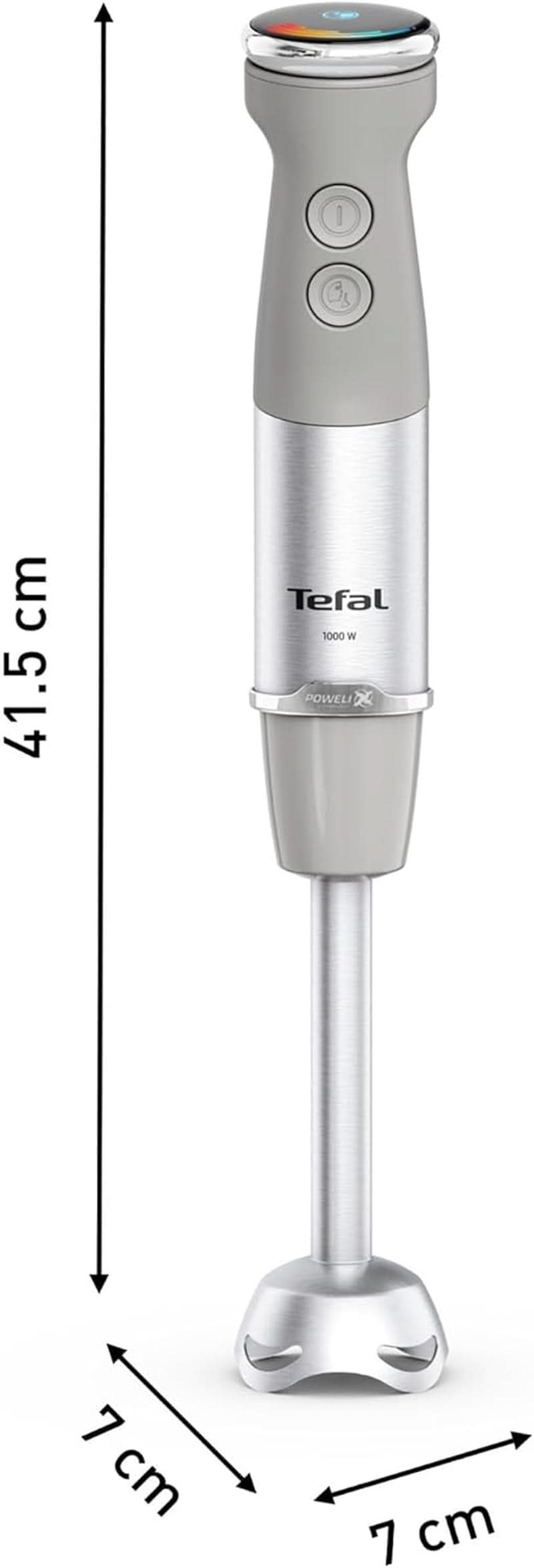 Tefal Quickchef+ 3-In-1 XL Stabmixer/Zerkleinerer/Schneebesen, 1000 W, Intuitif Geschwindigkeitsregelung, Turbo-Taste, Powelix-Messer-Technologie, Edelstahl, Grau, HB67MB30 Kitchen Naty Shop