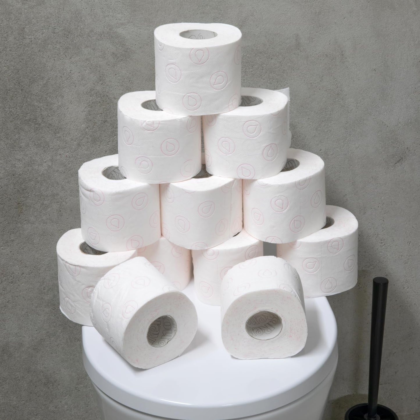 Papier toilette Renova 4 couches blanc décoré parfumé - 12 rouleaux rouleau Blanco Decorado Perfumado