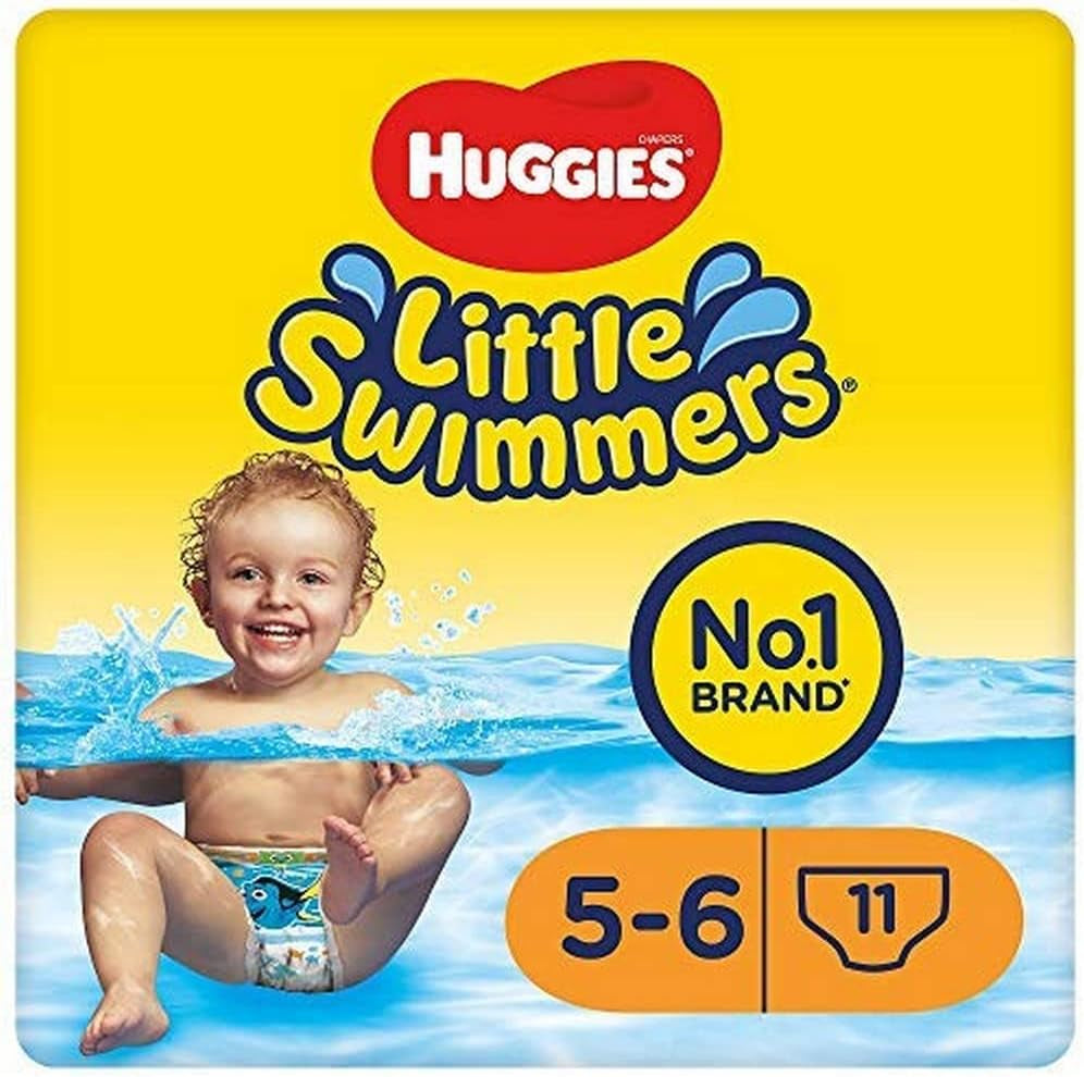 Couches de bain jetables Huggies Little Swimmers, tailles 5-6-66 (pantalons au total)