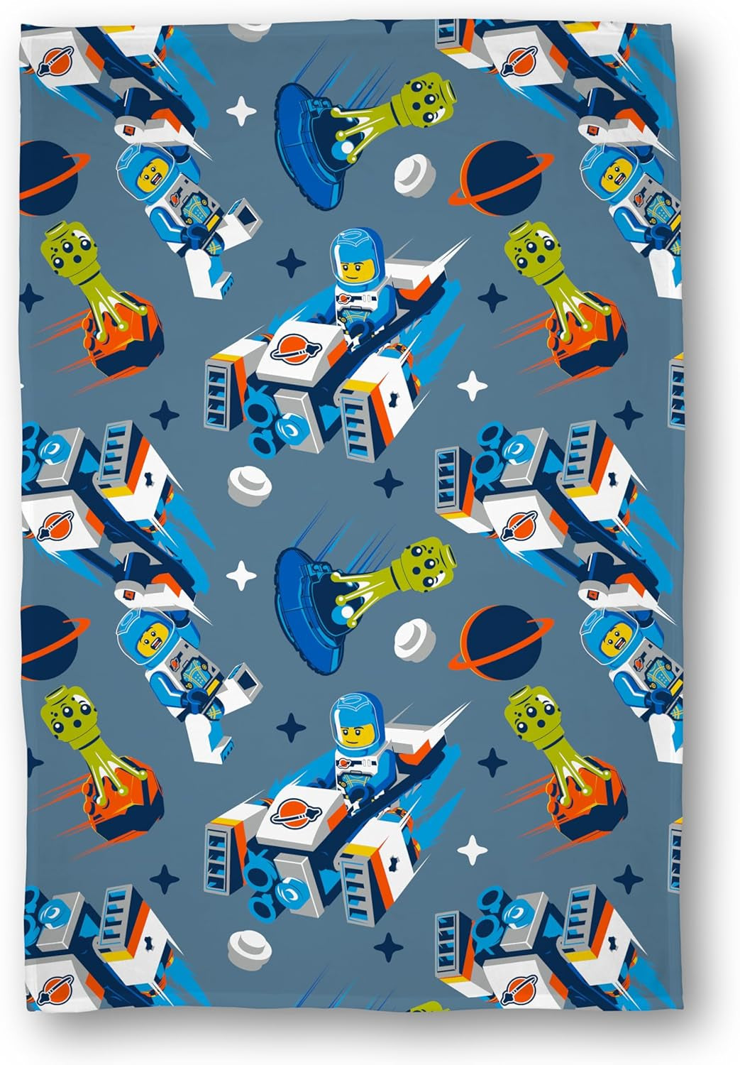 Character World Couverture polaire officielle Lego® City, super douce, bleu chaud, design Cityspace, parfaite pour les chambres, le camping et le sommeil, 100 x 150 cm Lits et couvertures Besuche den Character World-Store multicolore 100 x 150 cm