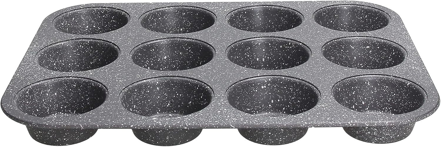Pure Roq Muffinform Für 12 Muffins, Aluminium, Schwarz Moules et plaques à pâtisserie Naty Shop Muffin-Blech