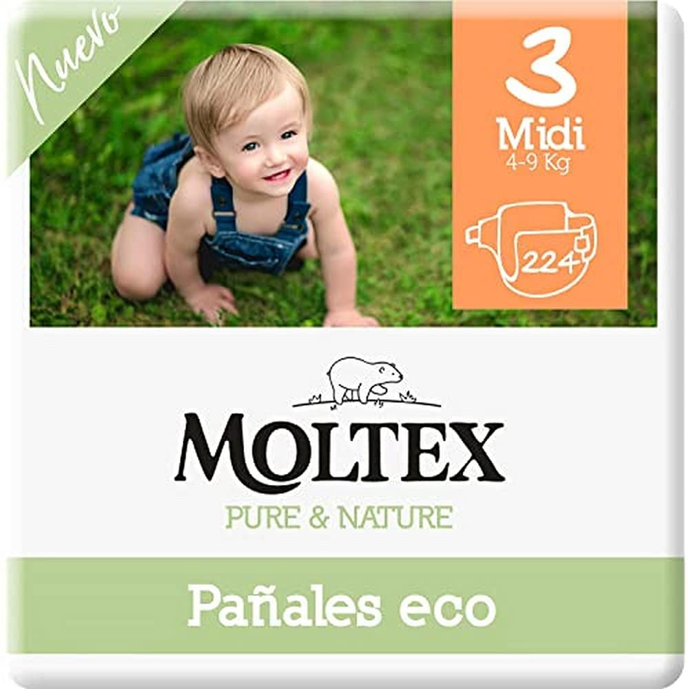 Couches, taille 3 (4-10 kg), 224 couches (4 sacs de 56 pièces)