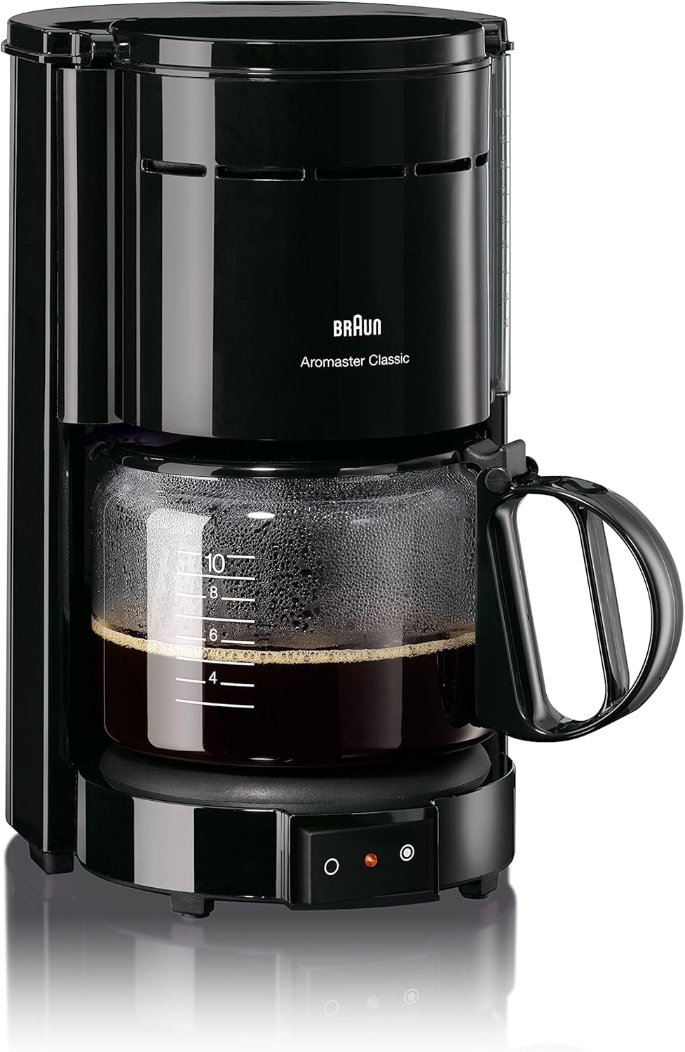 Machine à expresso Braun KF 47 BK - Machine à expresso avec filtre et carafe en verre pour café filtre classique, café aromatique grâce au système OptiBrew, système anti-goutte, arrêt automatique, noir