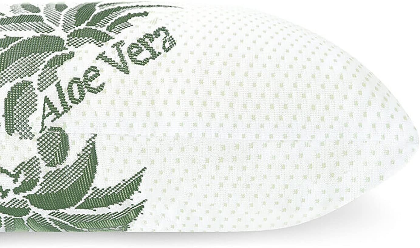 Mister Sandman Oreiller Ergonomique 40X80, Oreiller Cervical avec Housse d'oreiller à l'Aloe Vera, Oreiller Visco Parfait pour les dormeurs sur le ventre, sur le dos et sur le côté, Oreiller en mousse à mémoire de forme Oreillers orthopédiques cervicaux Naty Shop 2X Housse d'Aloe Vera