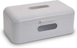 ECHTWERK Boîte à Pain Rétro en Métal avec Fenêtre de Visualisation et Couvercle, Ensemble de 3 Boîtes de Rangement Élégantes, Capacité 1,4 L, Boîtes de Conservation Alimentaires Rouges Naty Shop Blanc Grand Simple