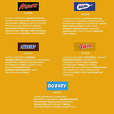 Mini paquet de chocolat mélangé en vrac, chocolat, 35 mini collations au chocolat (Mars, Snickers, Bounty, Twix, Milky Way) comme bonbons, cadeau chocolat, boîte de bonbons (710 g)