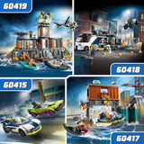 LEGO City Car Chase avec voiture de police et muscle car, train jouet avec 2 voitures de course, cadeau de police pour enfants, garçons et filles à partir de 6 ans, set avec policier et figurines Ganovin 60415 Jeux de construction Besuche den LEGO-Store