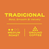 Café torréfié et moulu, brique de 17,6 onces