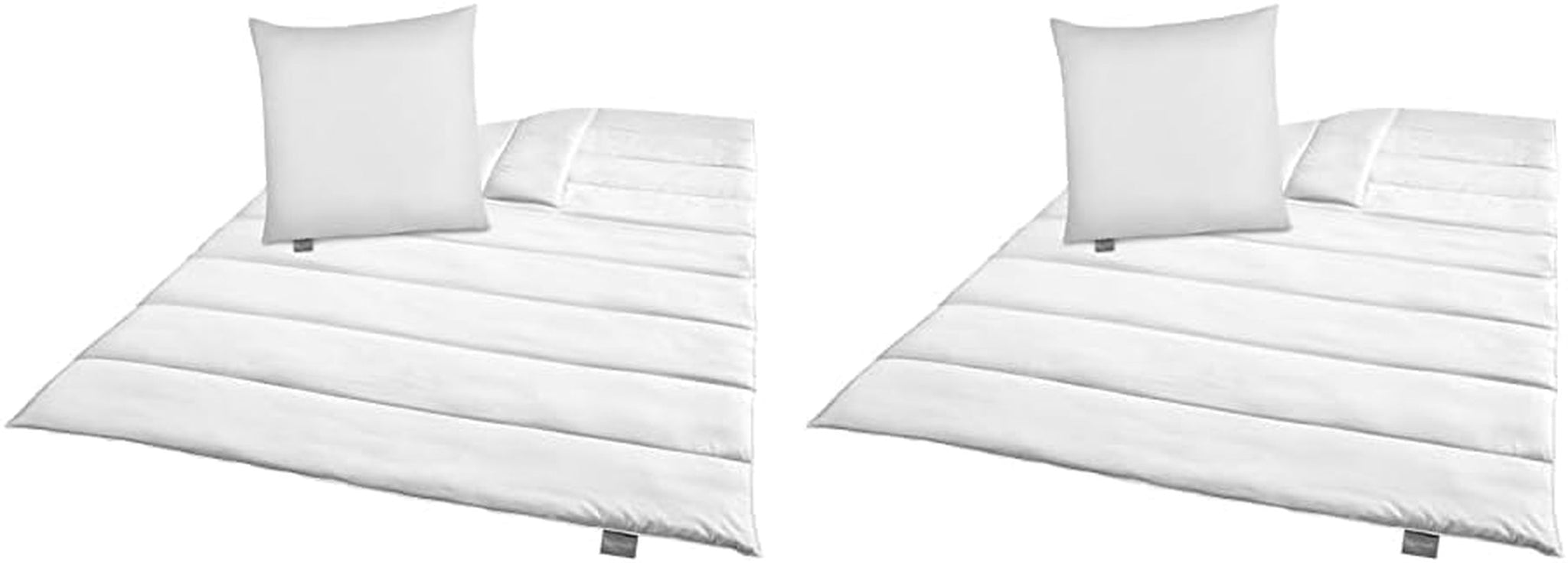 Parure de lit verte Traumnacht – Couette toutes saisons 135 x 200 cm + oreiller 80 x 80 cm, durable avec housse en microfibre, fabriquée selon les normes de qualité allemandes (lot de 2) Naty Shop Couettes et couettes Titre par défaut