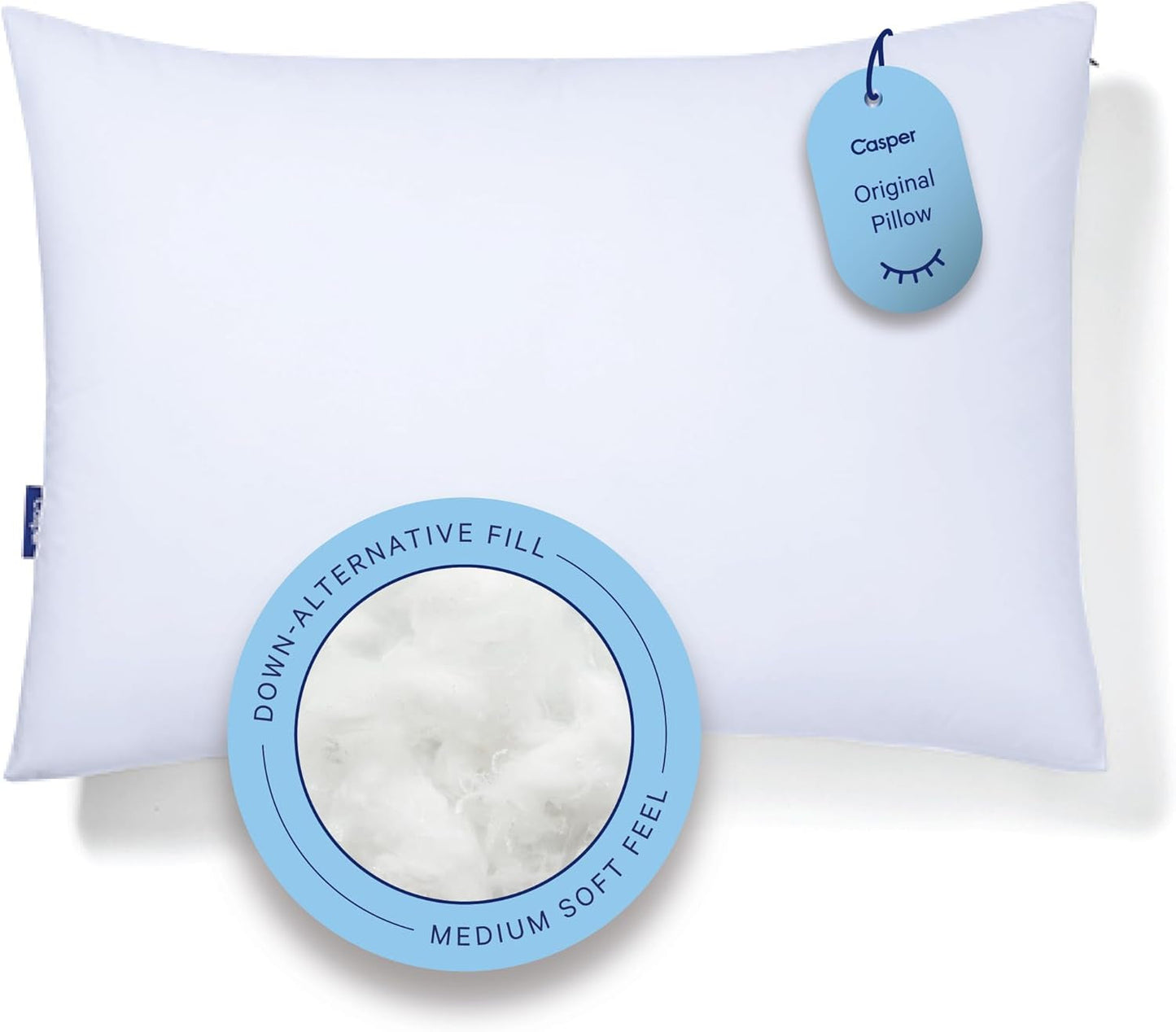 Oreiller de couchage standard Casper blanc 1 pièce (1 paquet) Naty Shop Oreillers standard 1 pièce (1 paquet)